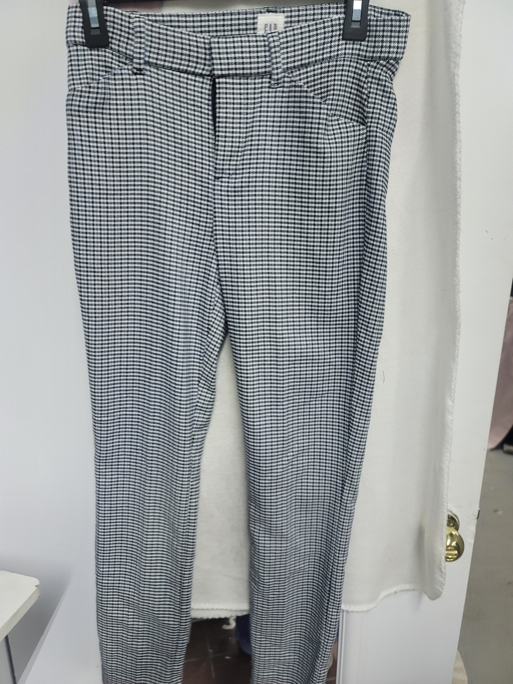 GAP Black and White Micro-Check Dress Pants